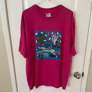 Hmong Story Cloth, Vintage, 29 colorful animals on a hand embroidered scene